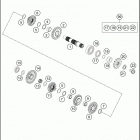 2020 85 SX ENGINE Трансмиссия 2-контрпривод