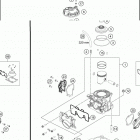 2020 150 XC-W TPI ENGINE Цилиндр,головка цилиндров
