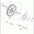 2020 390 ADV WHITE CHASSIS Переднее колесо