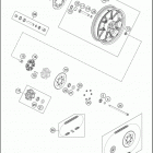 2020 390 DUKE WHITE CHASSIS Переднее колесо