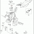 2020 790 ADVENTURE WHITE CHASSIS Tank, seat