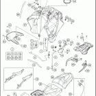 2020 1290 SUPER ADVENTURE S SILVER CHASSIS Tank, seat