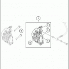 2020 390 ADV WHITE CHASSIS Передний суппорт