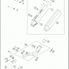2020 350 EXC-F CHASSIS Глушитель