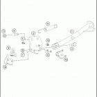 2020 390 DUKE WHITE CHASSIS Side   /   center stand