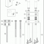 2020 790 ADVENTURE WHITE CHASSIS Передняя вилка
