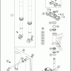 2020 50 SX CHASSIS Передняя вилка