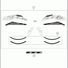 2020 390 DUKE WHITE CHASSIS Наклейки