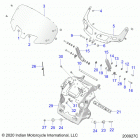 CHIEFTAIN STANDARD THUNDER BLACK (N20TCBAA) Body, fairing asm, windshield mount - n20tcbaa all optio...