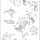 2019 1290 SUPER ADVENTURE S SILVER CHASSIS Обтекатель , крылья