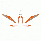 2019 790 DUKE ORANGE CHASSIS Наклейки