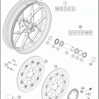 2019 1290 SUPER DUKE GT WHITE CHASSIS Переднее колесо
