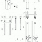 2019 790 DUKE ORANGE CHASSIS Передняя вилка