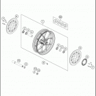 2019 790 DUKE ORANGE CHASSIS Переднее колесо