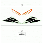 2019 1290 SUPER DUKE R BLACK CHASSIS Наклейки