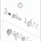 2019 150 SX ENGINE Трансмиссия-ведомый вал