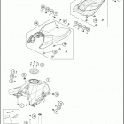 2019 790 DUKE ORANGE CHASSIS Tank, seat