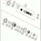 2019 790 ADVENTURE R ENGINE Трансмиссия-ведомый вал