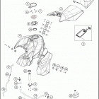 2019 790 Adventure ORANGE CHASSIS Tank, seat