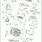 2019 1290 SUPER DUKE GT WHITE ENGINE Головка цилиндра задняя