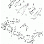 2019 790 Adventure ORANGE CHASSIS Side trim