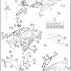 2019 1290 SUPER DUKE GT WHITE CHASSIS Tank, seat
