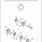 2019 150 SX ENGINE Трансмиссия 2-контрпривод