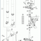 2020 TC 65 CHASSIS Передняя вилка