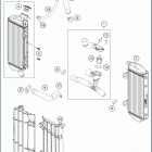 2020 TE 150 ENGINE Система охлаждения