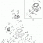 2020 TC250 ENGINE Цилиндр,головка цилиндров