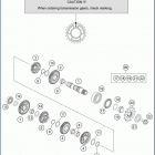 2020 TC125 ENGINE Трансмиссия 2-контрпривод