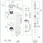 2020 TC250 CHASSIS Амортизатор в разборе