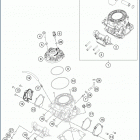 2020 TE 300i ENGINE Цилиндр,головка цилиндров