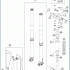 2020 FC 250 CHASSIS Передняя вилка