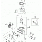 2020 TE 150 ENGINE Цилиндр,головка цилиндров