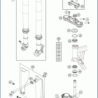 2020 TC 50 CHASSIS Передняя вилка