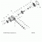 2020 SLINGSHOT R/SL Autodrive (T20AAPHD/RHB) Drive train, right angle gearcase asm. - 1333968 (500185...