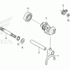 SXS700M2D A Вал и вилки  коробки передач