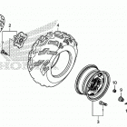 TRX520FM6 2A Переднее колесо