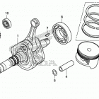 TRX520FM6 2A Коленчатый вал и поршни