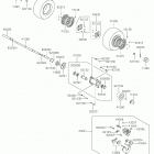 KFX90 Задняя ступица колеса