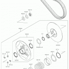 BRUTE FORCE 750 4x4i EPS Driven converter  /  drive belt