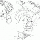 ALTERRA 570 EPS DYNAMIC CHARCOAL [A2020XCO4EUSD] Rear rack, body panel, footwell and taillight assemblies...