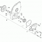ALTERRA 450 RED [A2019KAK4CUSM] Water pump assembly [301459]