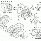 ALTERRA 450 RED [A2019KAK4CUSM] Clutch  /  v-belt  /  magneto cover assembly [303521]