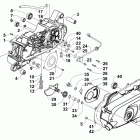 DVX 90 GREEN [A2019KSB2BUSX] Left crankcase and cover assembly [92732]