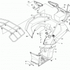 ALTERRA 700 EPS BLUE [A2021XET4PUSE] Rear rack, body panel, footwell, and taillight assemblie...