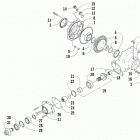 ALTERRA TRV 500 RED [A2020THK4CUSM] Rear drive gearcase assembly [300080]