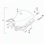 ALTERRA TRV 500 RED [A2020THK4CUSM] Seat assembly [301635]