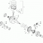 ALTERRA TRV 500 RED [A2020THK4CUSM] Crankshaft, balancer, starter gear, and piston assemblie...